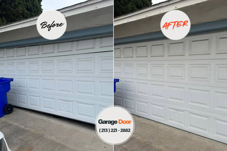Before and after: garage door repair Springfield, MI